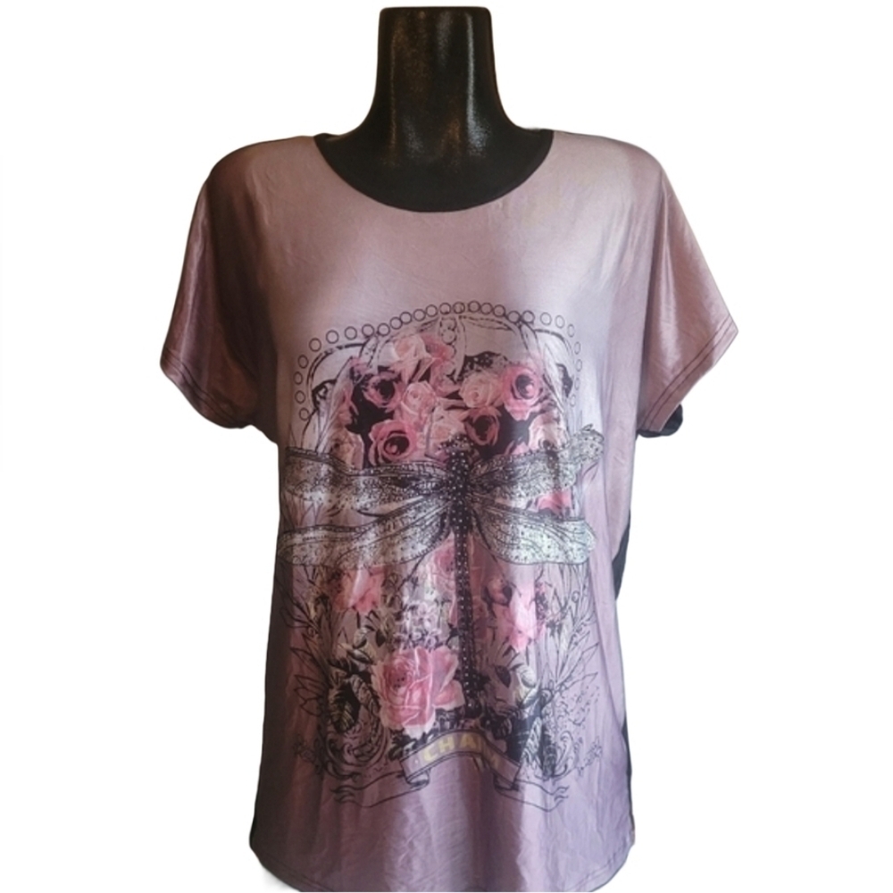 So Nice Collection Pink Short Sleeve With Black Backing XL